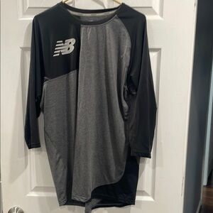 New Balance Black and Gray Long Sleeve Shirt XL